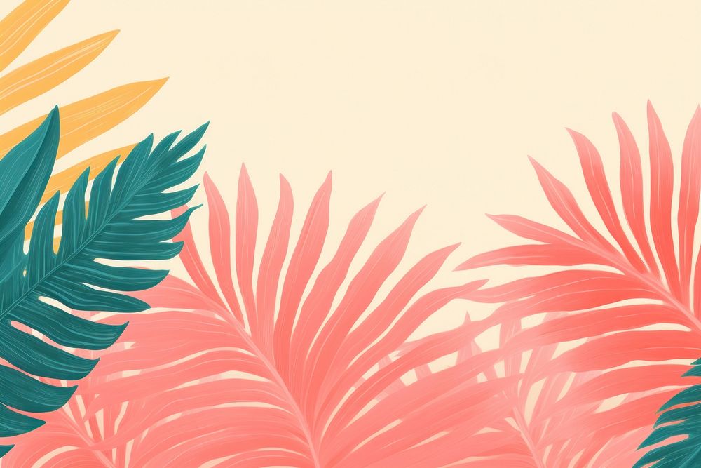 Tropical leaves border backgrounds outdoors pattern. AI generated Image by rawpixel.