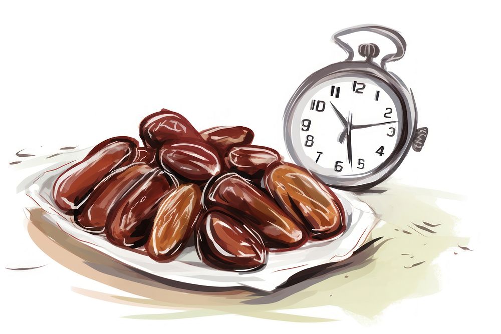 Dates in a trey clock freshness ketchup. AI generated Image by rawpixel.