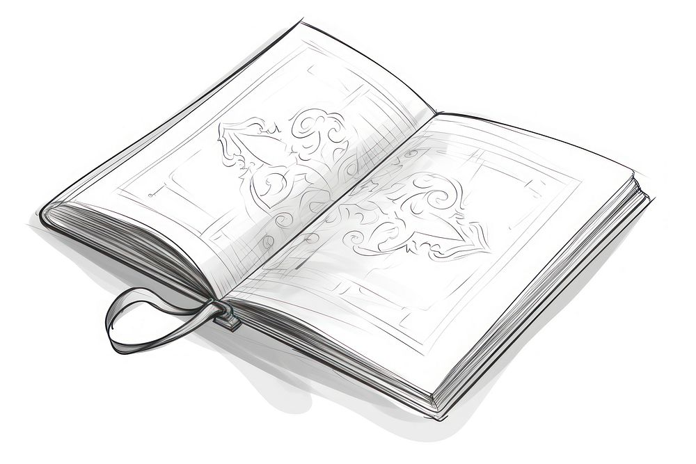 Islam book sketch publication drawing. AI generated Image by rawpixel.