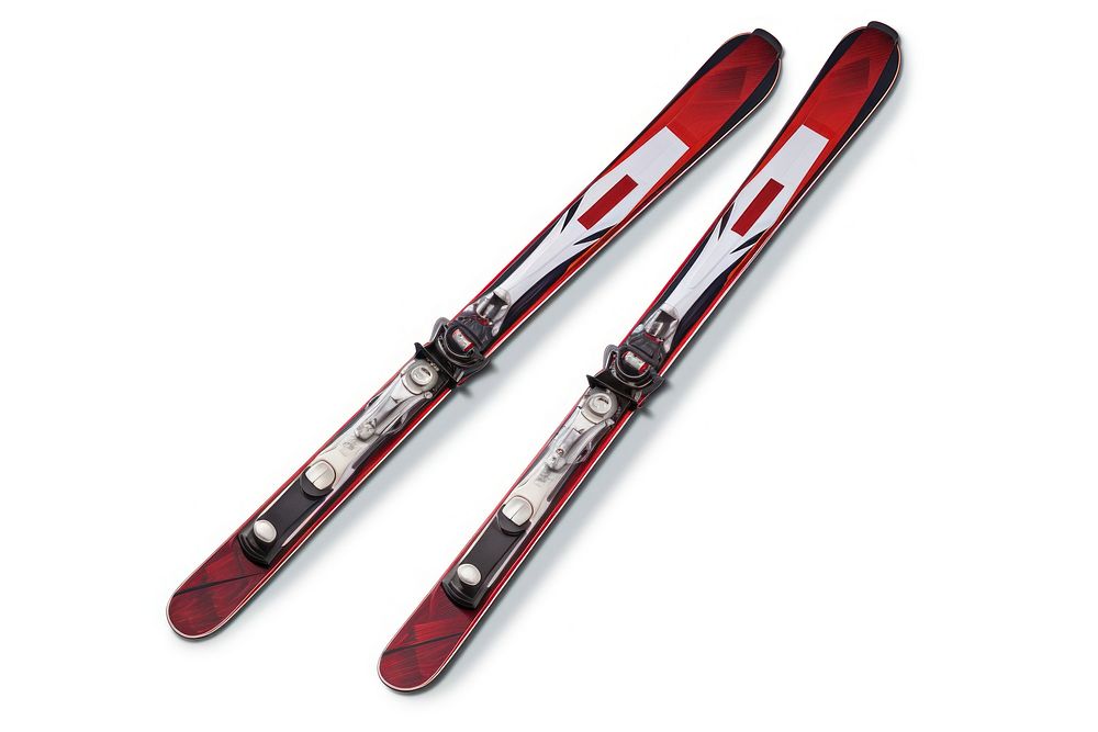 Pair of snow skis sports white background accessories. AI generated Image by rawpixel.
