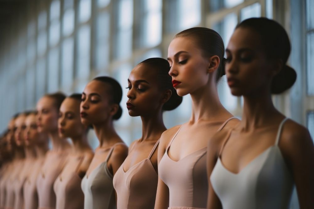 Diverse girls are dancing ballet adult dance exercising. AI generated Image by rawpixel.