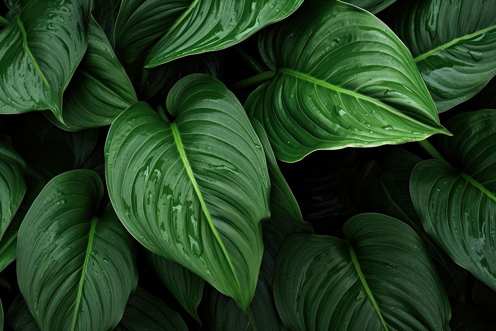 Tropical leaves plant green leaf. AI generated Image by rawpixel.