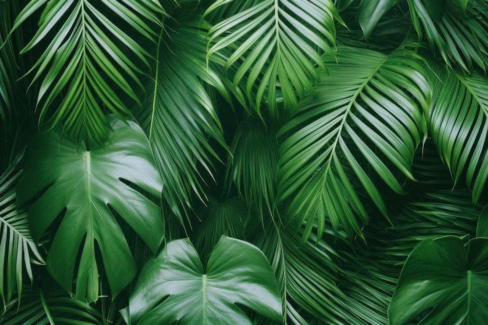 Tropical leaves background backgrounds outdoors tropics. AI generated Image by rawpixel.