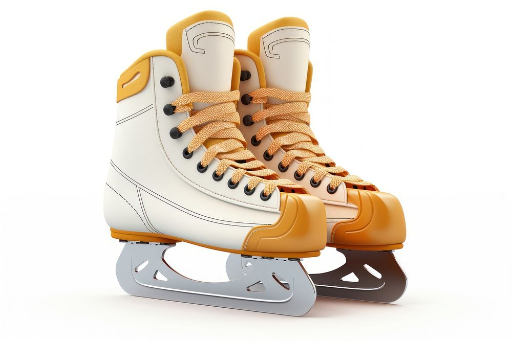 A skate with laces shoe footwear white background. AI generated Image by rawpixel.