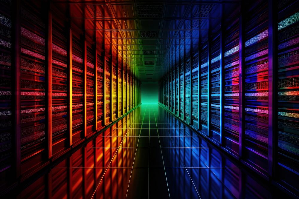 Computer servers computer architecture corridor. | Free Photo - rawpixel