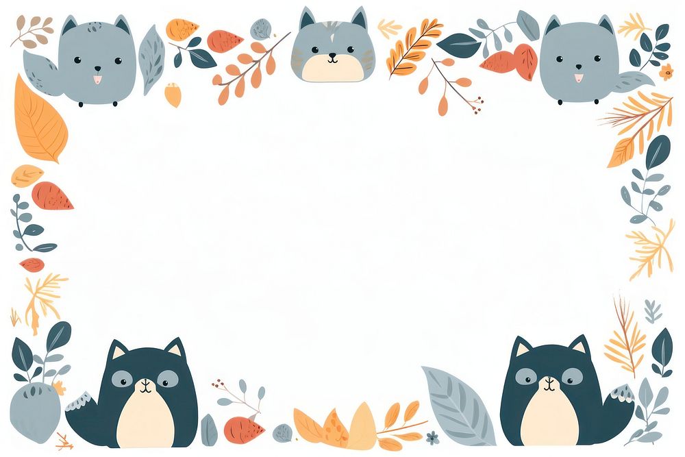 Animals graphics cartoon pattern. AI generated Image by rawpixel.