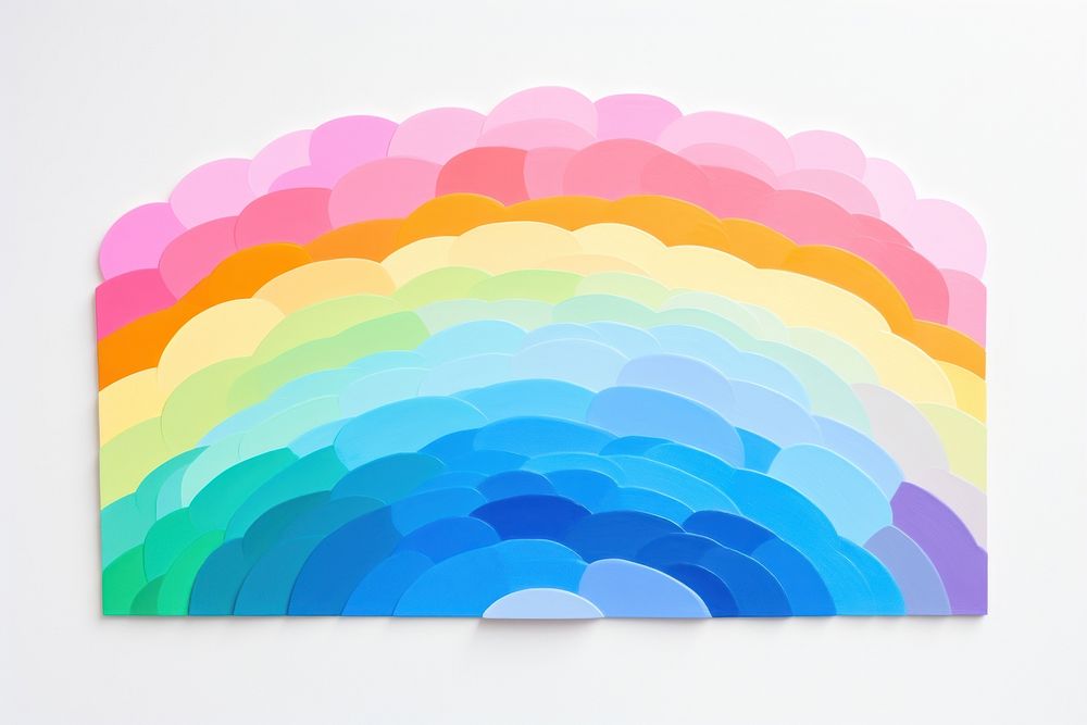 A rainbow art white background creativity. AI generated Image by rawpixel.