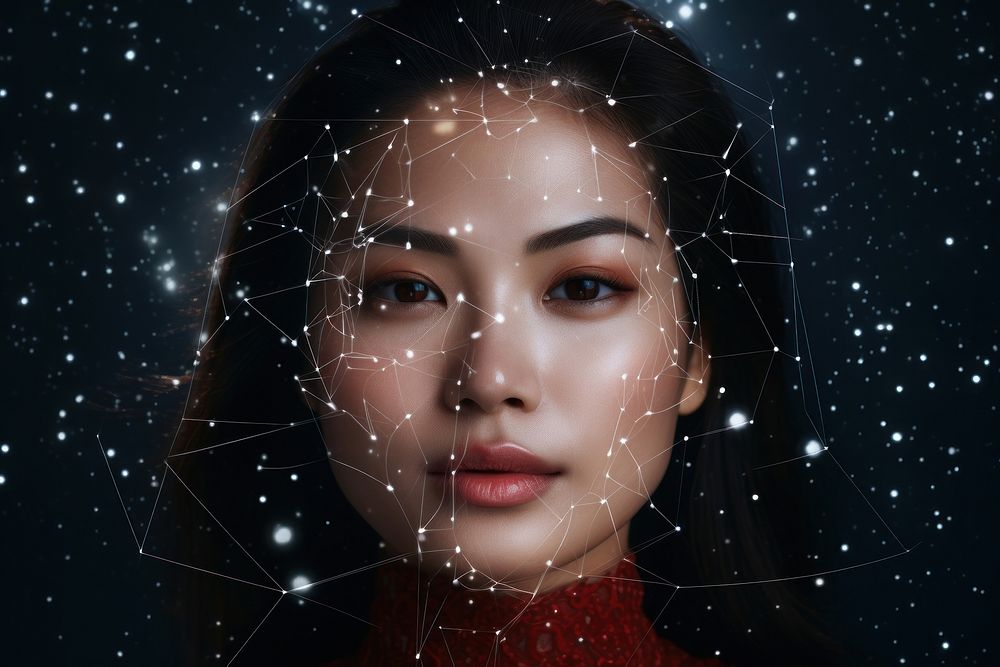 Stars constellation portrait night. AI generated Image by rawpixel.