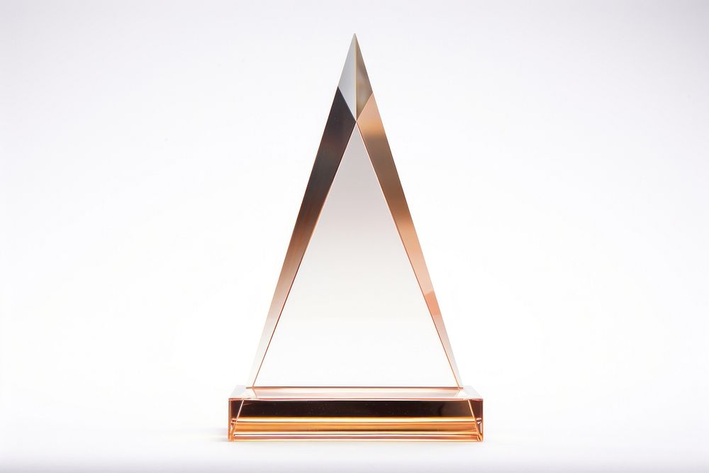 Corporate award triangle origami pyramid. AI generated Image by rawpixel.