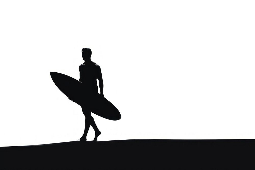 Man silhouette surfboard outdoors. AI generated Image by rawpixel.