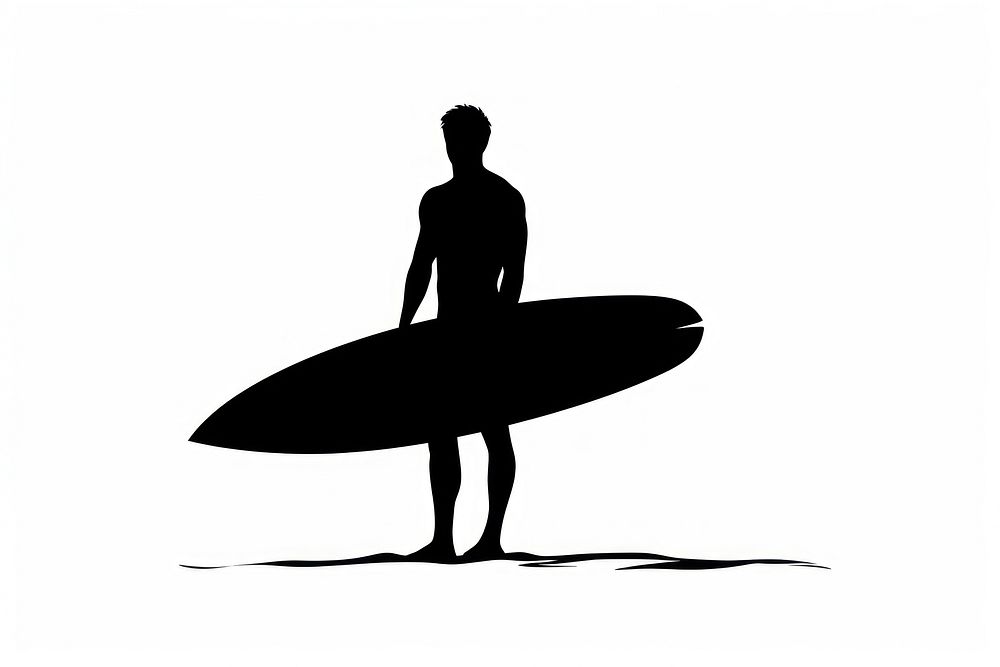 Man silhouette surfboard surfing. AI generated Image by rawpixel.