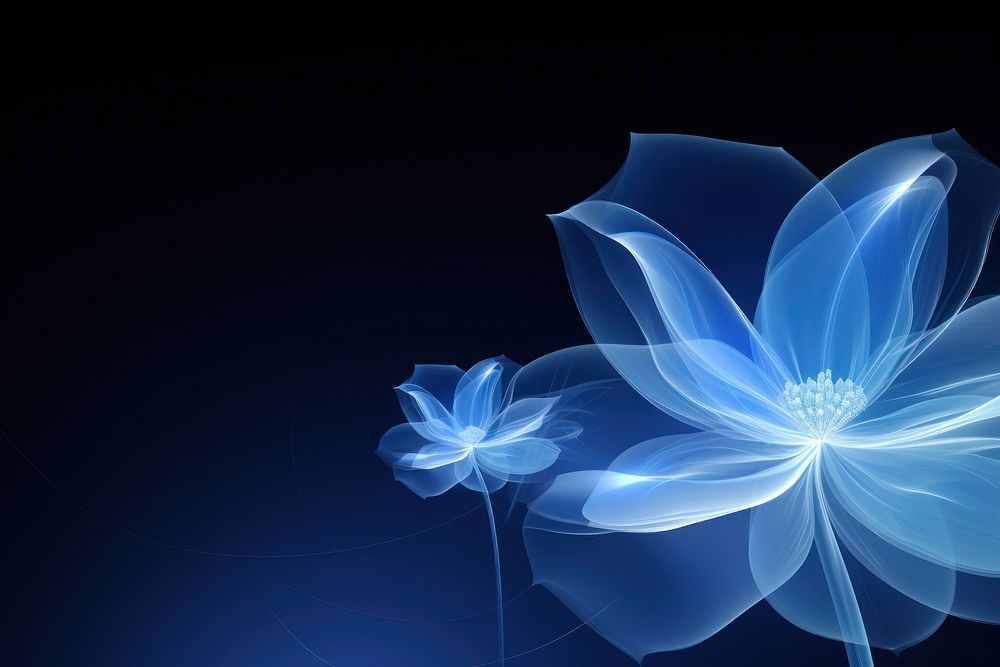Blue flower abstract graphics pattern. AI generated Image by rawpixel.