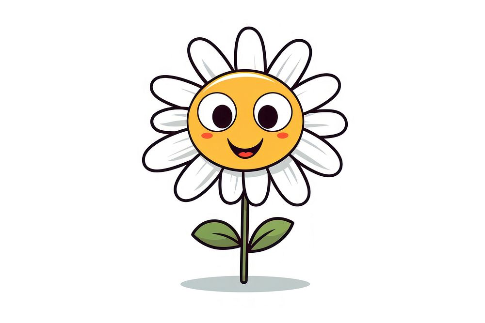 Daisy flower daisy sunflower cartoon. AI generated Image by rawpixel.