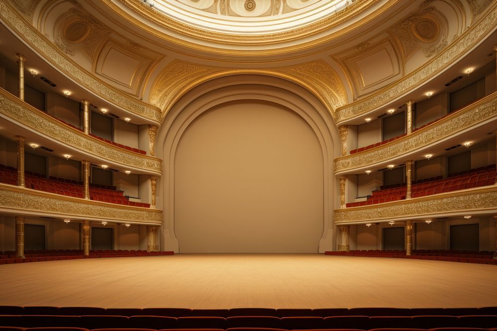 Inside of opera house auditorium ballroom hall. AI generated Image by rawpixel.
