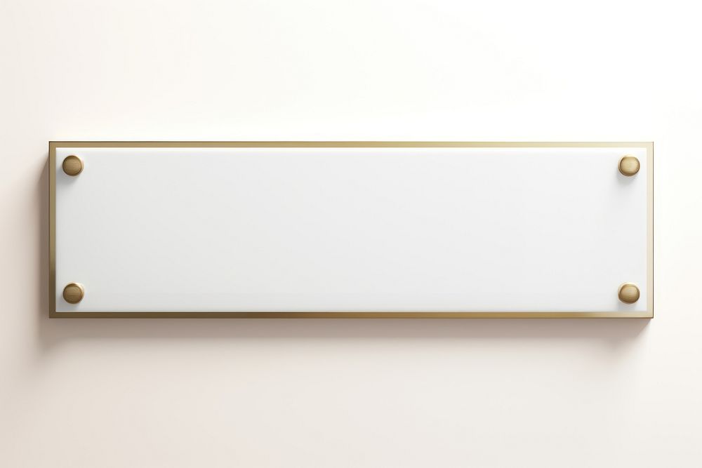 Nameplate white simplicity rectangle. AI generated Image by rawpixel.