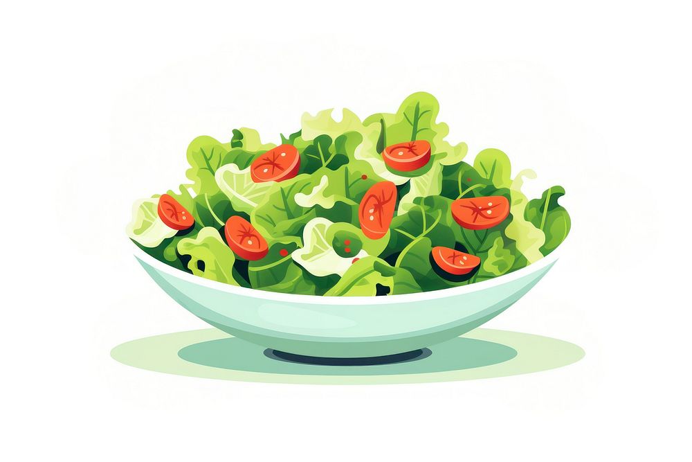 A bowl of salad vegetable lettuce plant. AI generated Image by rawpixel.