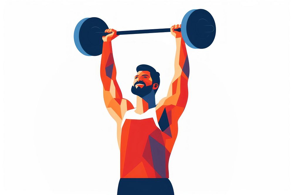 A man doing weight training exercise sports adult. AI generated Image by rawpixel.