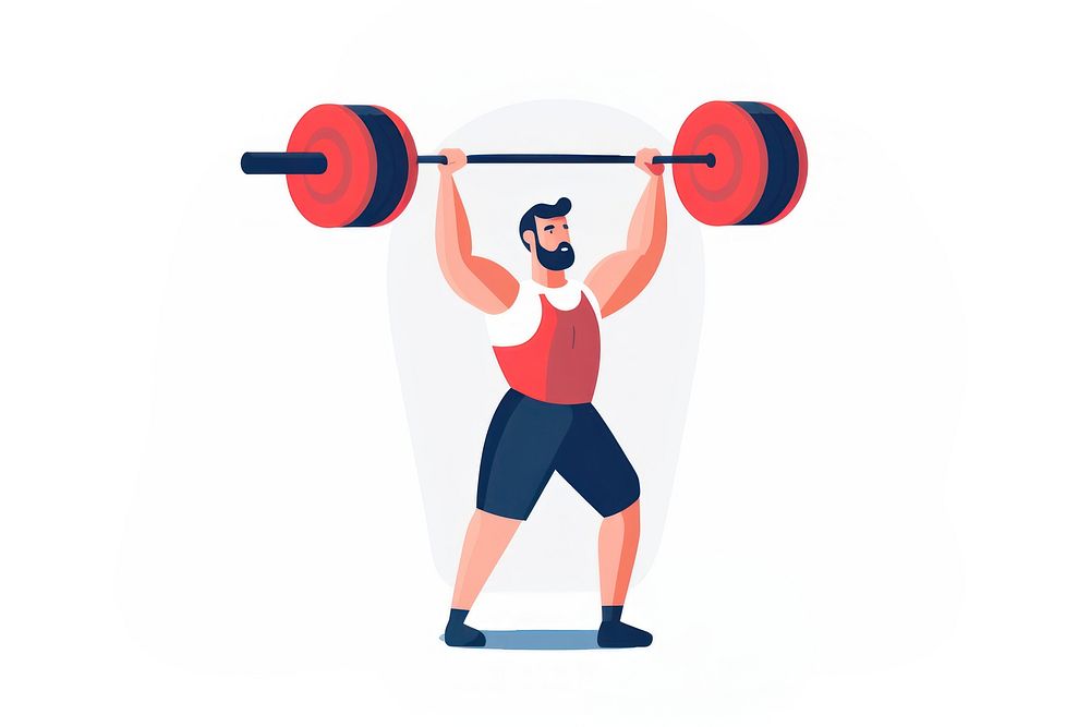 A man using a dumbel for weight training exercise sports adult. AI generated Image by rawpixel.