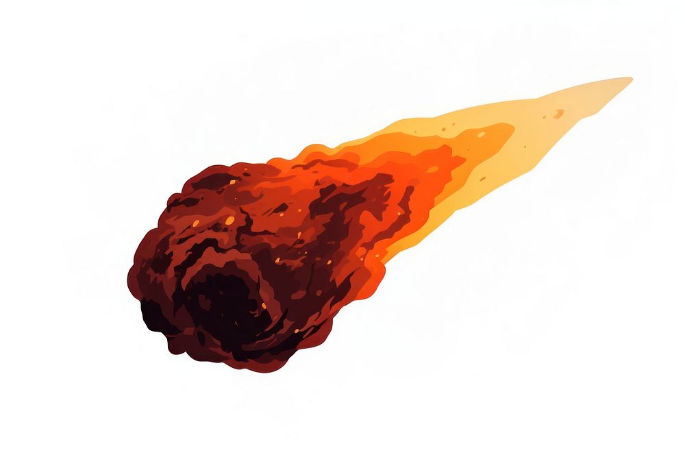 A meteor white background creativity explosion. AI generated Image by rawpixel.