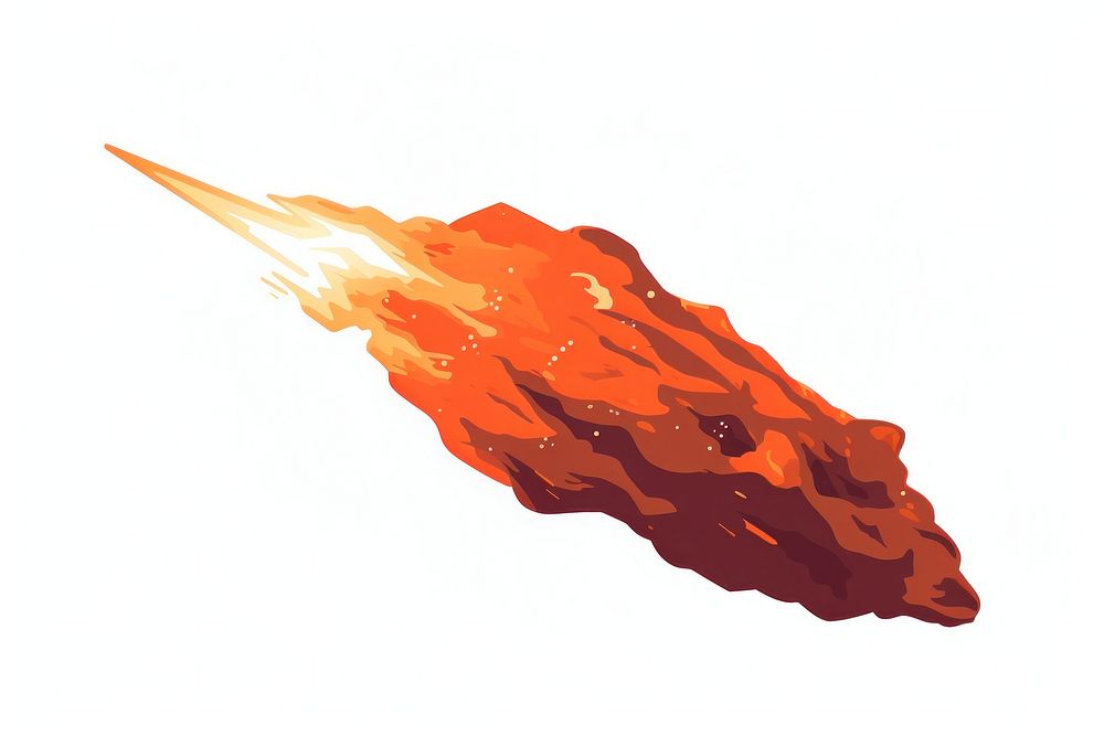 A meteor fire white background explosion. AI generated Image by rawpixel.