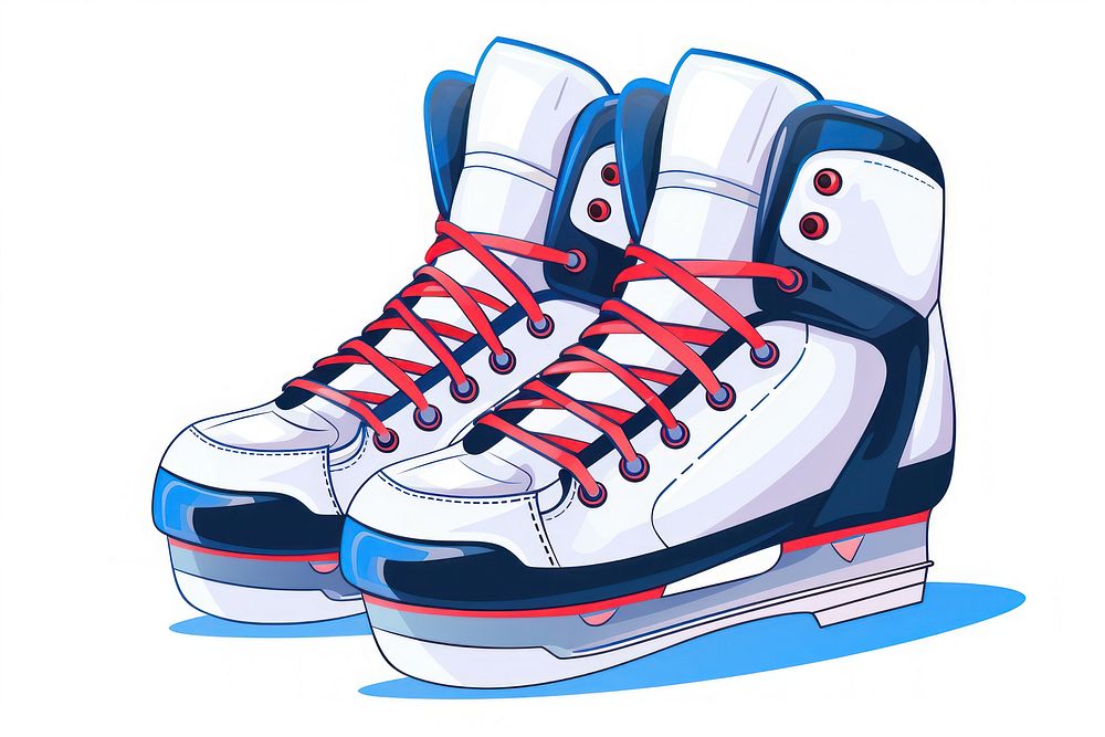 A pair of skate shoes footwear ice ice hockey. AI generated Image by rawpixel.