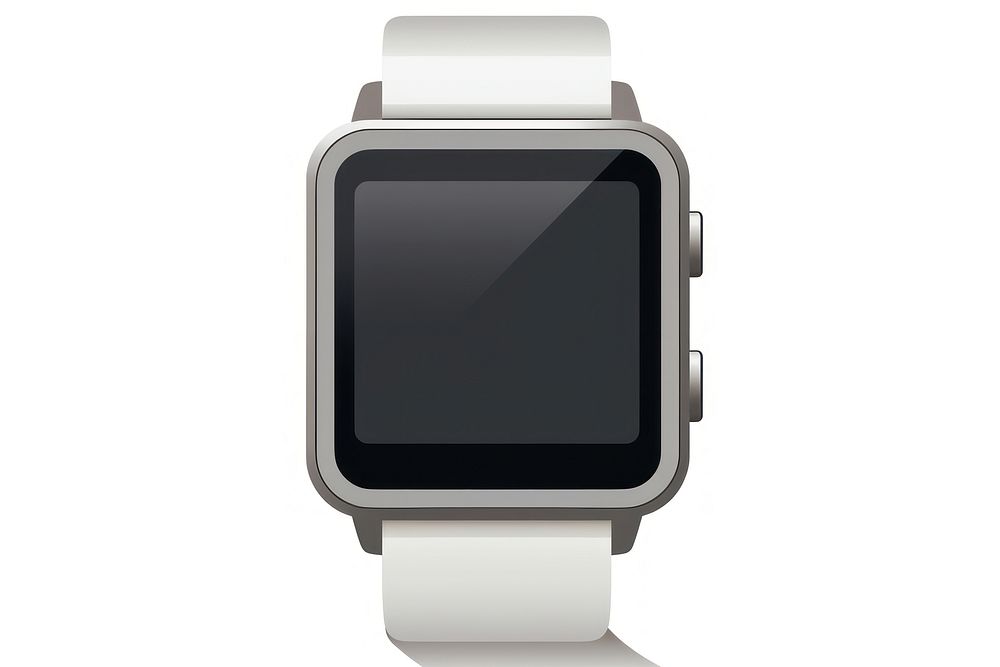 A smartwatch with blank screen for mock up wristwatch white background electronics. AI generated Image by rawpixel.