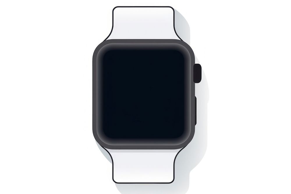A smartwatch with blank screen for mock up wristwatch white background electronics. AI generated Image by rawpixel.