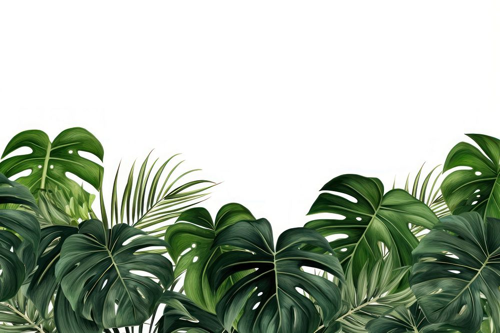 Monstera plants backgrounds vegetation outdoors. AI generated Image by rawpixel.