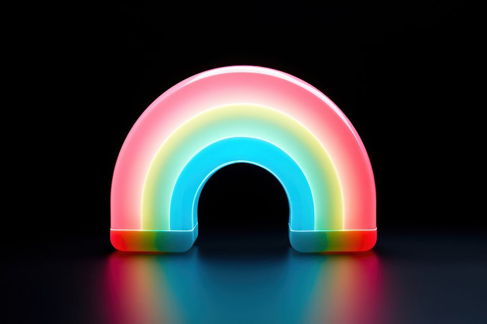 A rainbow light neon illuminated. AI generated Image by rawpixel.