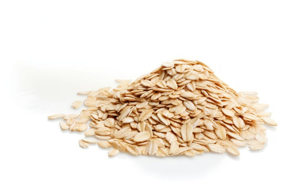 Oat grains food white background ingredient. AI generated Image by rawpixel.
