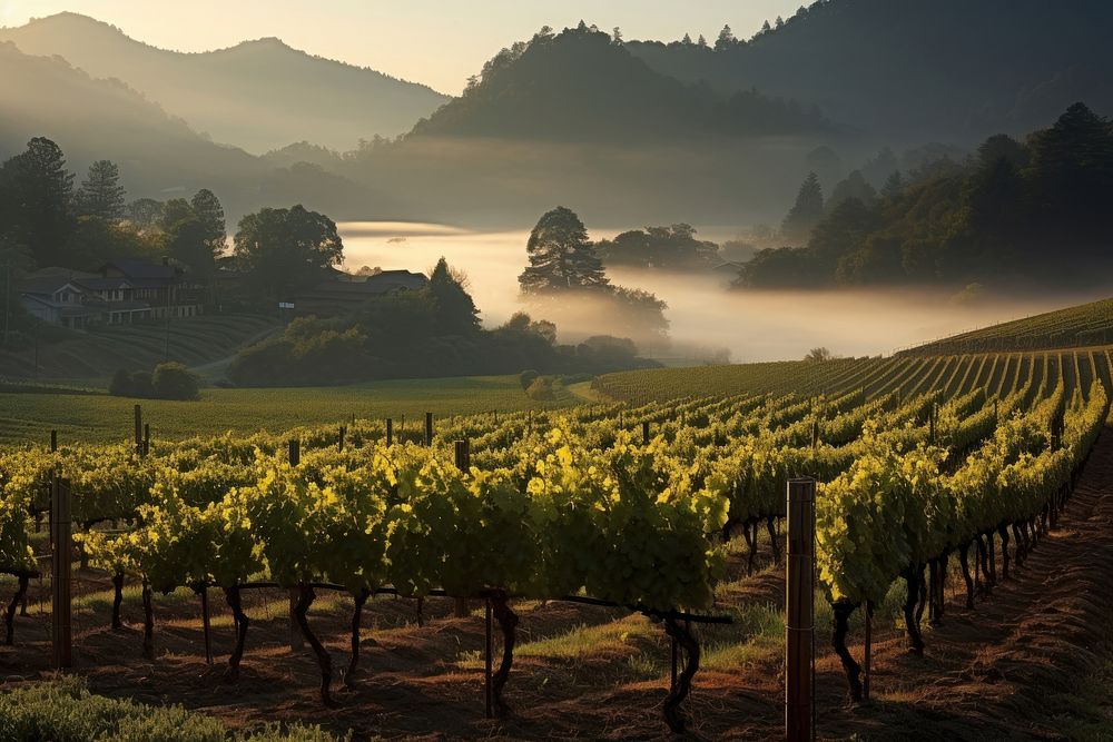 Vineyard photo outdoors nature farm. AI generated Image by rawpixel.