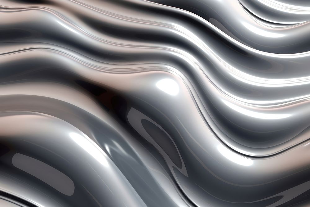 Silver Liquid Metallic Wavy Background backgrounds silver metal. 