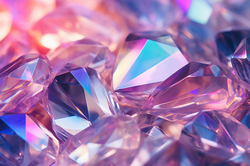 Diamond and crystals backgrounds amethyst gemstone. AI generated Image by rawpixel.