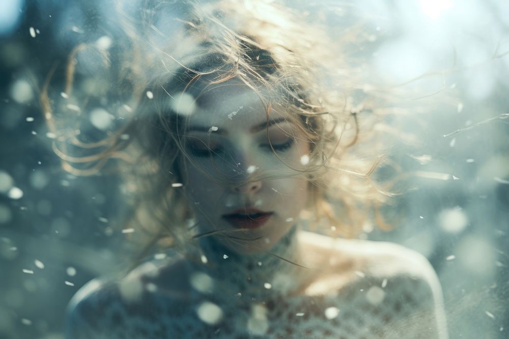 Winter photography portrait outdoors. AI generated Image by rawpixel.