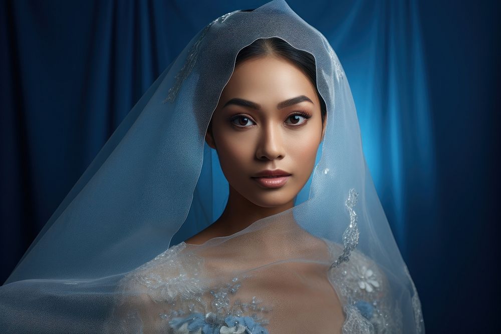 Thai woman wedding dress veil. AI generated Image by rawpixel.