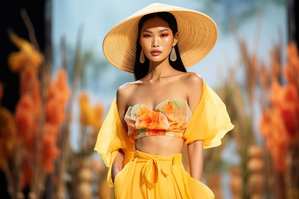 Thai woman fashion summer dress. AI generated Image by rawpixel.