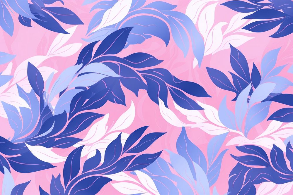 Aesthetic Risograph seamless background backgrounds pattern plant. AI generated Image by rawpixel.