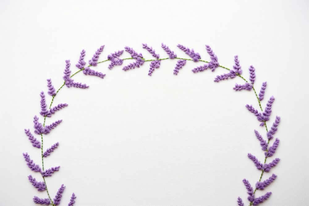 Upper frame border with little lavender necklace jewelry pattern. AI generated Image by rawpixel.