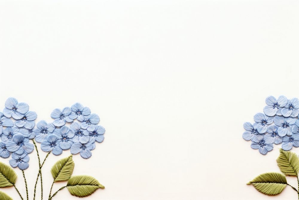 Upper frame border with little hydrangea pattern flower nature. AI generated Image by rawpixel.