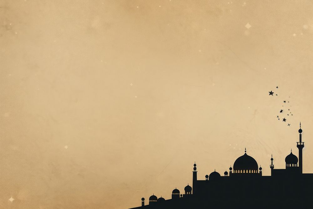 Mosque architecture silhouette building. AI generated Image by rawpixel.