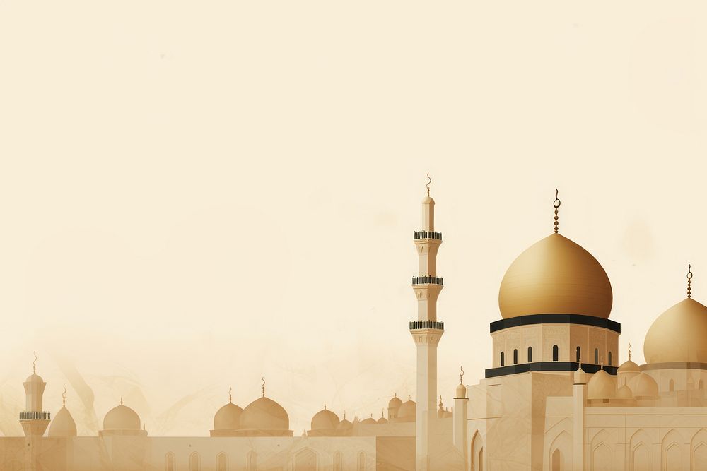 Mosque architecture building gold. AI generated Image by rawpixel.