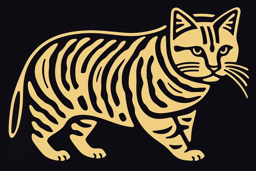 Cat animal mammal creativity. AI generated Image by rawpixel.