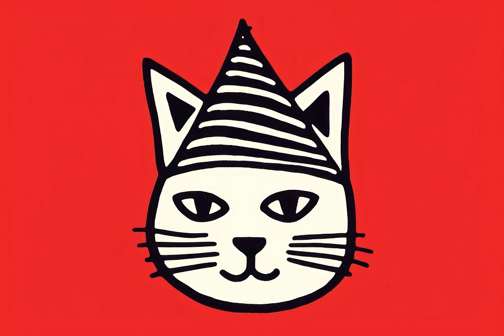 Cat wearing party hat animal representation creativity. AI generated Image by rawpixel.
