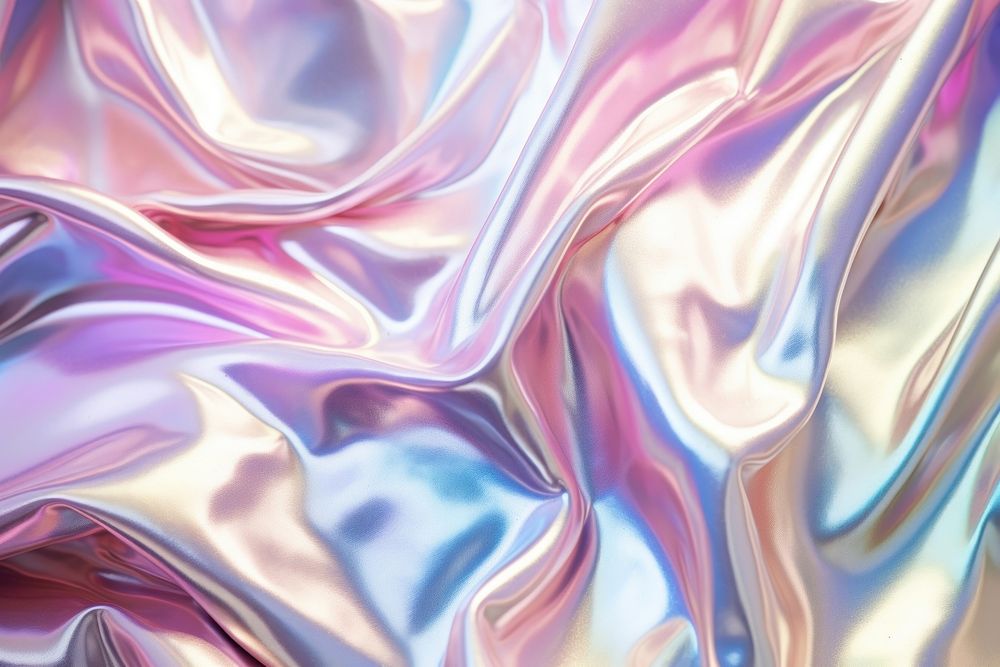 Holographic Iridescent Color Wrinkled Foil texture backgrounds wrinkled rainbow. AI generated Image by rawpixel.
