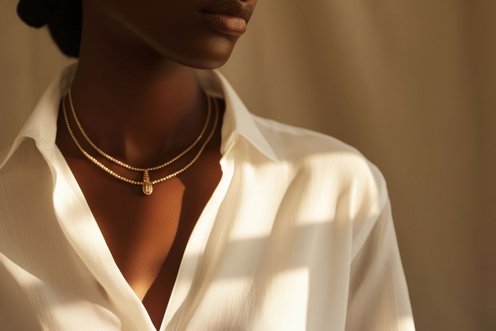 Pearl necklace jewelry adult woman. AI generated Image by rawpixel.