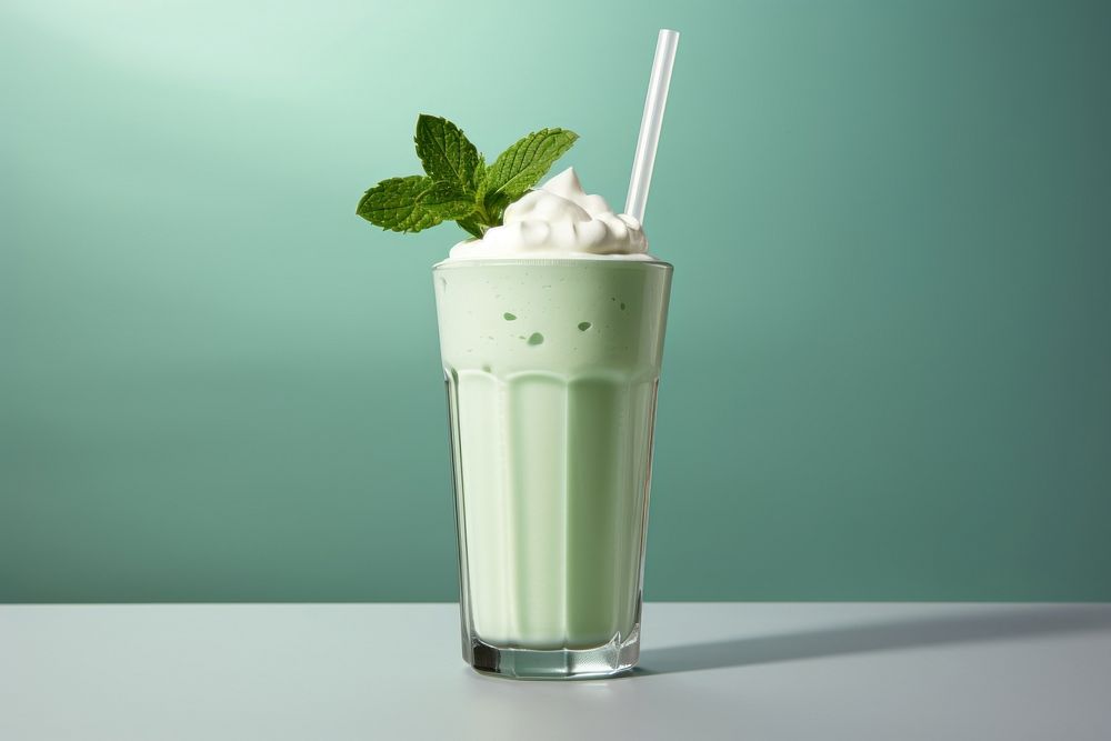 Mint milkshake smoothie dessert. AI generated Image by rawpixel.