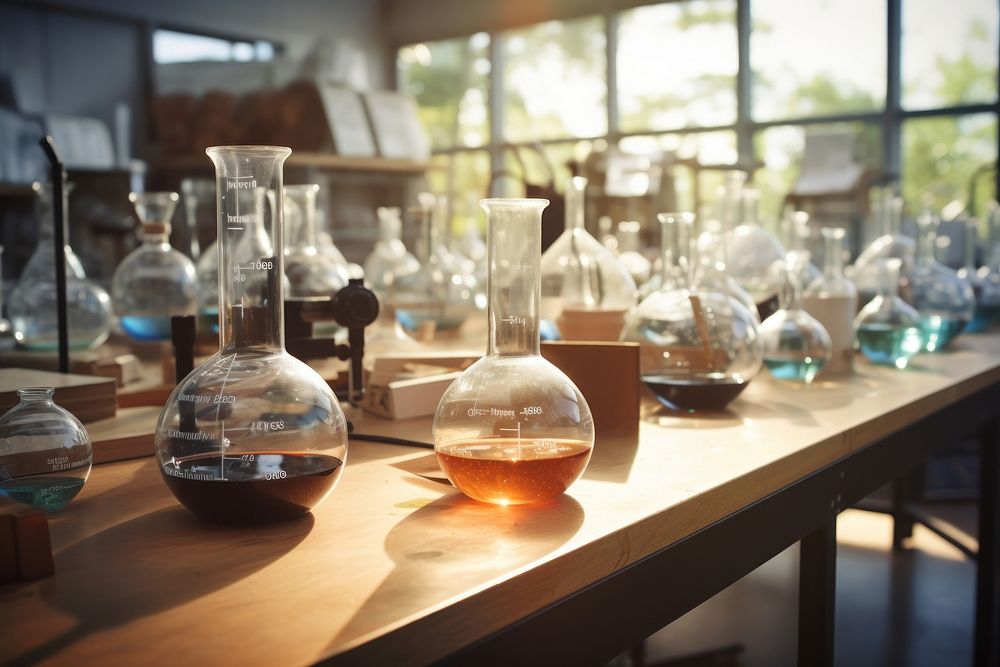 School table biochemistry transparent. AI generated Image by rawpixel.