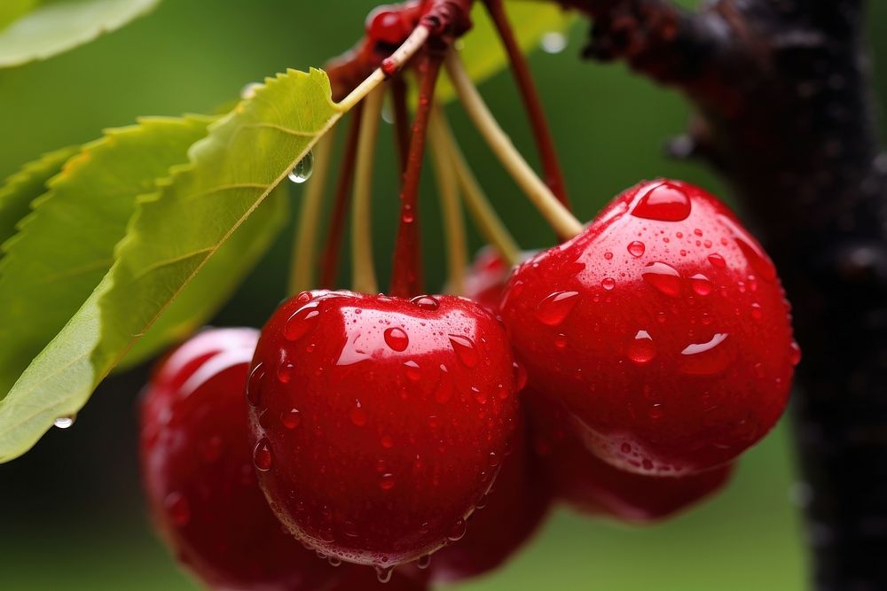 Cherry plant fruit tree. AI generated Image by rawpixel.