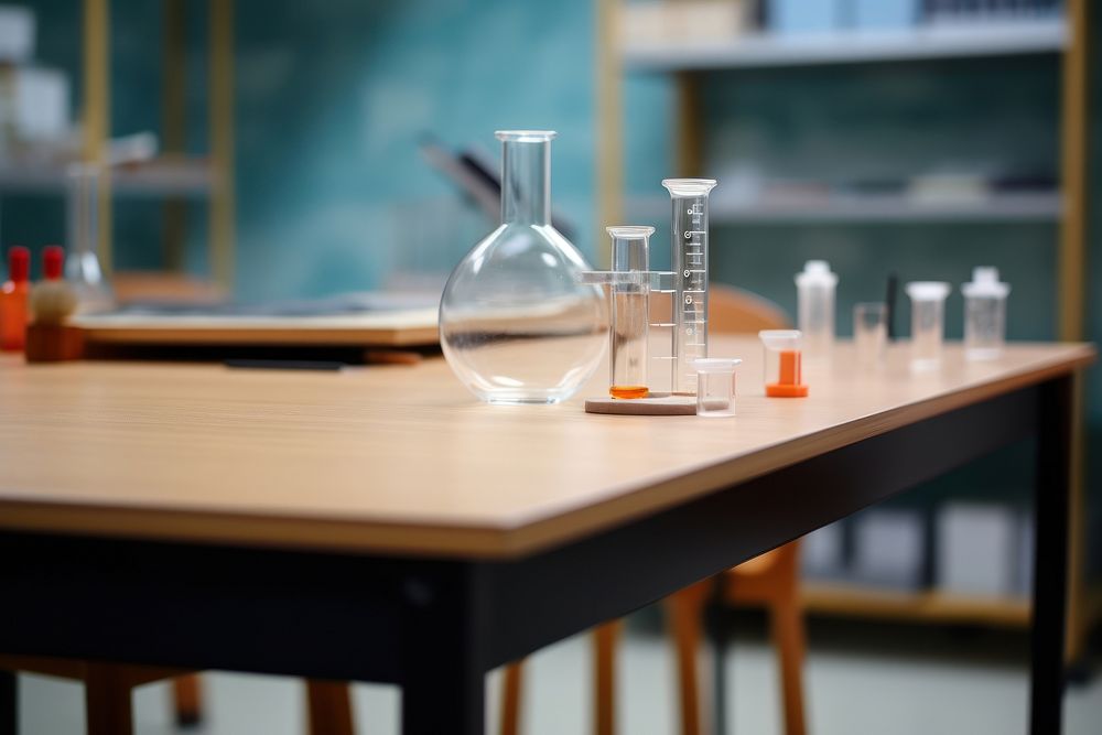 School science desk laboratory. AI generated Image by rawpixel.