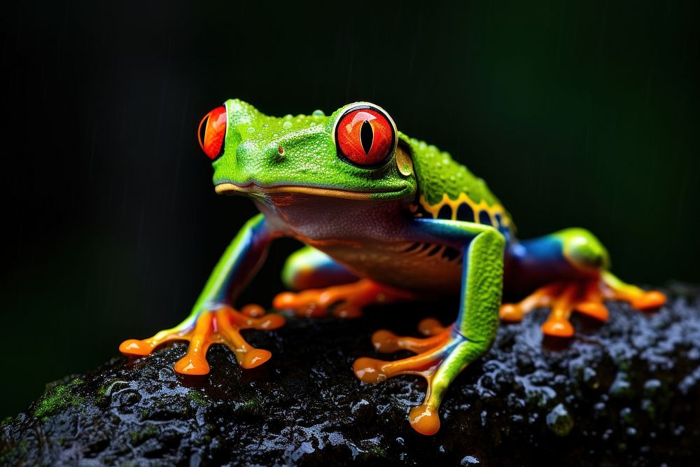 Rainforest frog amphibian wildlife. 